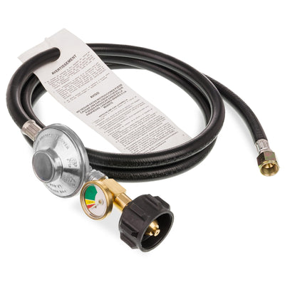 BlueStars 6 ft propane hose with gauge for monitoring while cooking