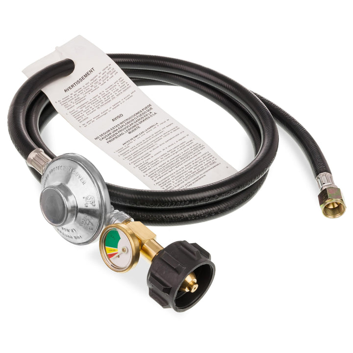 BlueStars 6 ft propane hose with gauge for monitoring while cooking