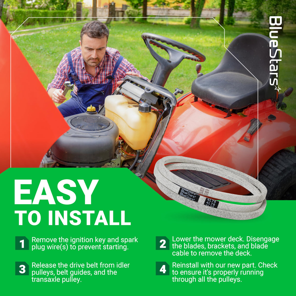 BlueStars adhesion glue noted for reduced belt slippage