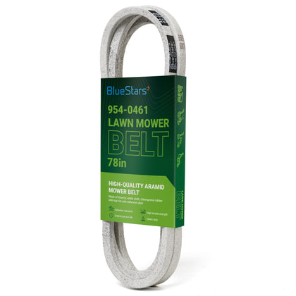 BlueStars 954-0461 drive belt packaging signals brand reliability for mower upkeep