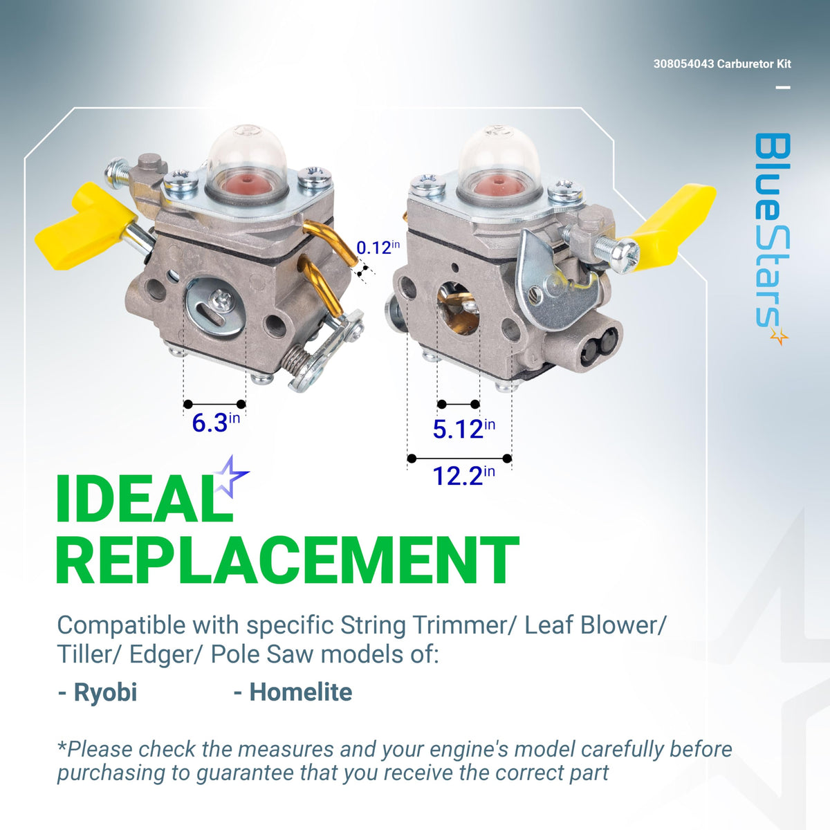 BlueStars carburetor kit fuel line kit supports reliable fuel delivery