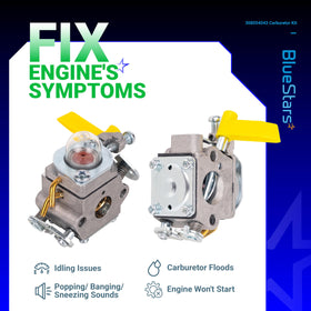 BlueStars spark plug included for reliable ignition during operation