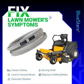 BlueStars belt offers heat resistance for demanding mowing sessions