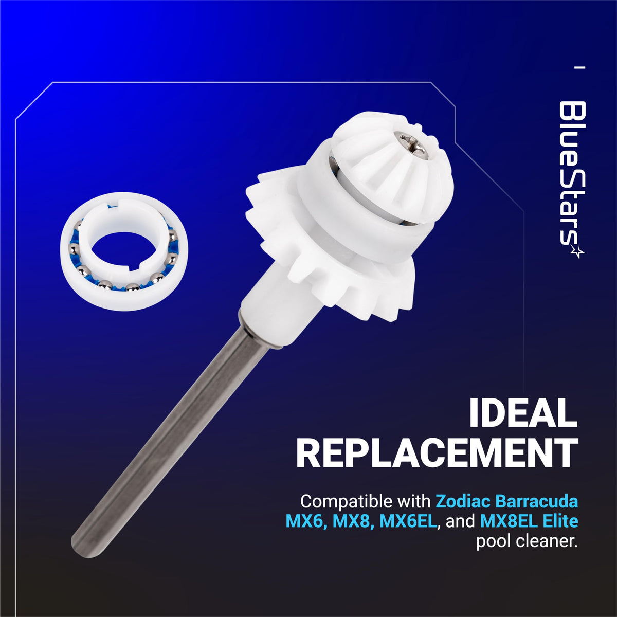 BlueStars durable materials used in pool cleaner parts.
