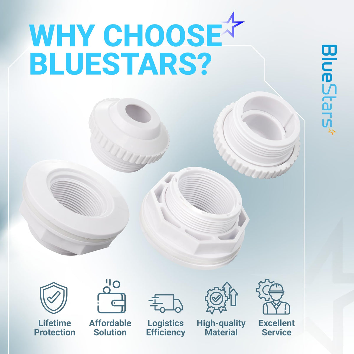 BlueStars durable PVC material resists UV and pool chemicals over time