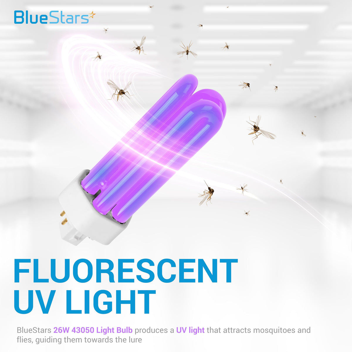 BlueStars easy-install bulbs, four-pack, quick DynaTrap replacement.