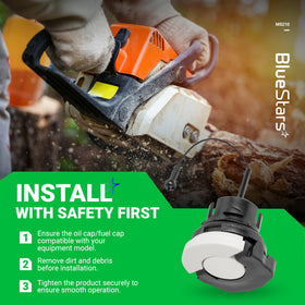 BlueStars fuel cap for Stihl MS241 promotes consistent fueling and sealing