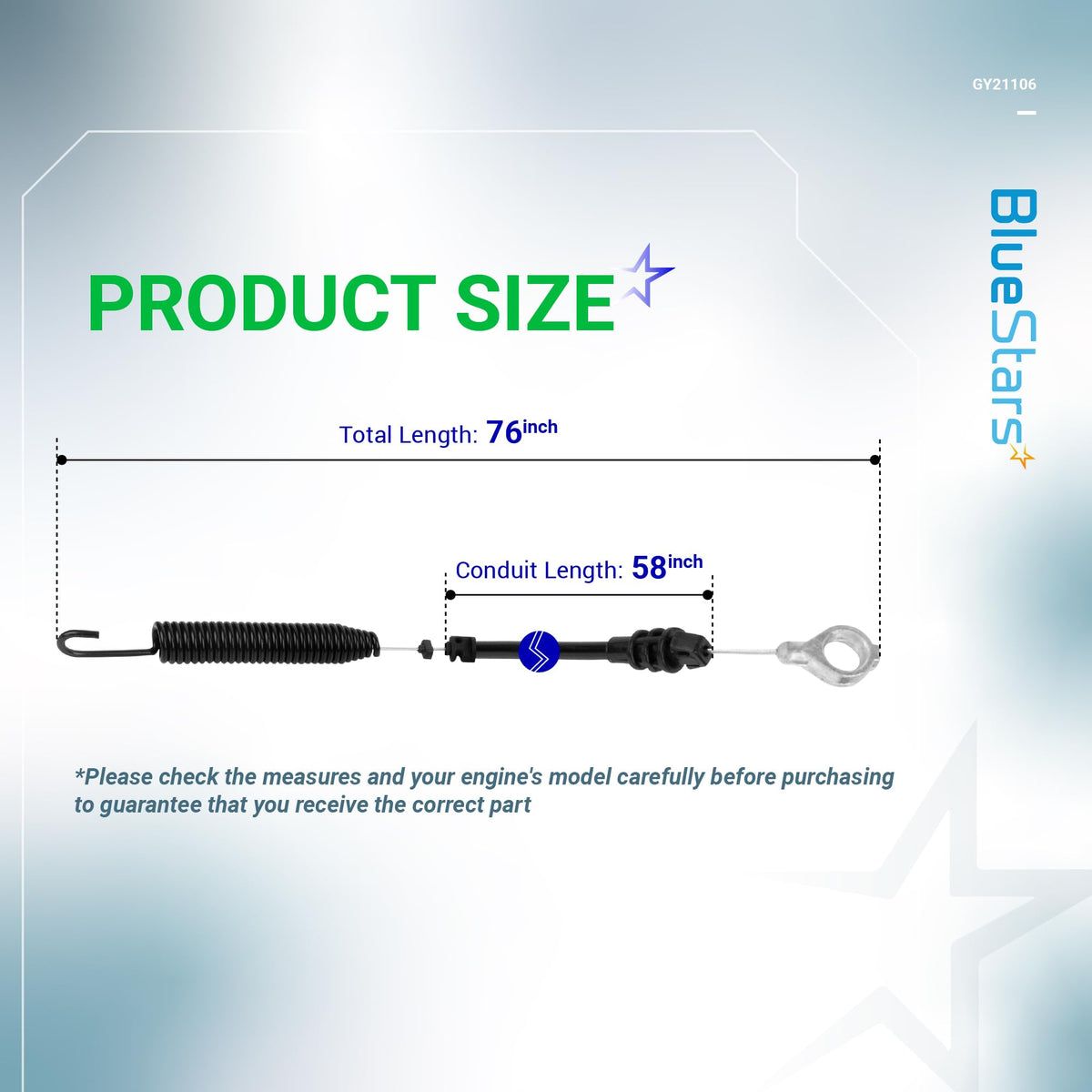 BlueStars gy21106 cable spring end ensures smooth clutch operation