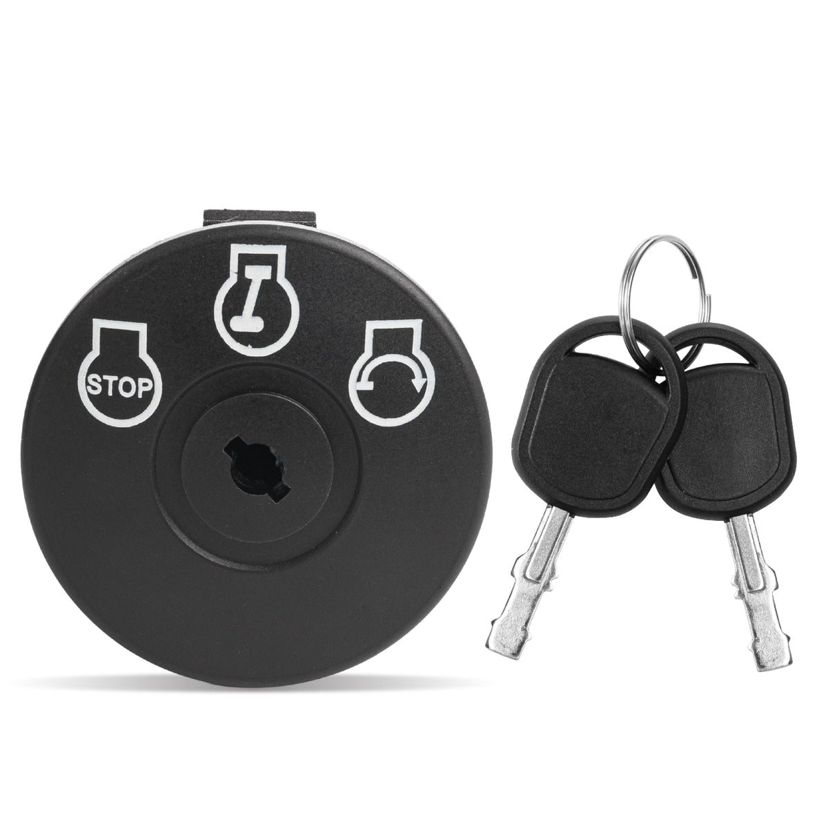 BlueStars ignition switch assembly front view showing durable construction for reliable starts