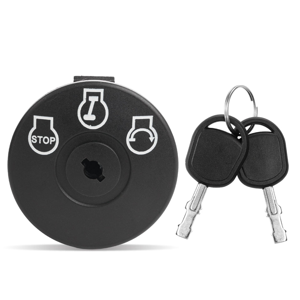 BlueStars ignition switch assembly front view showing durable construction for reliable starts