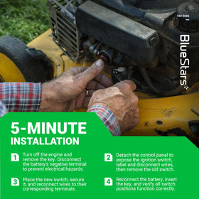 BlueStars 5/8-inch mounting stem fits many mower models