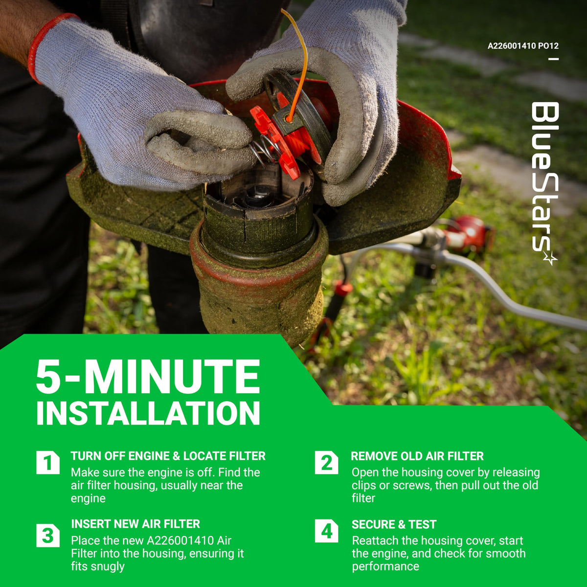 BlueStars installation guide visual supports confident, quick filter changes