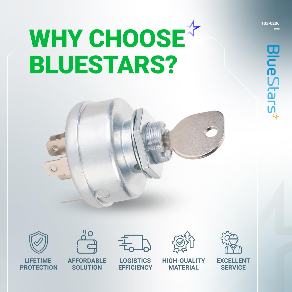 BlueStars lifetime protection covers defects for peace of mind