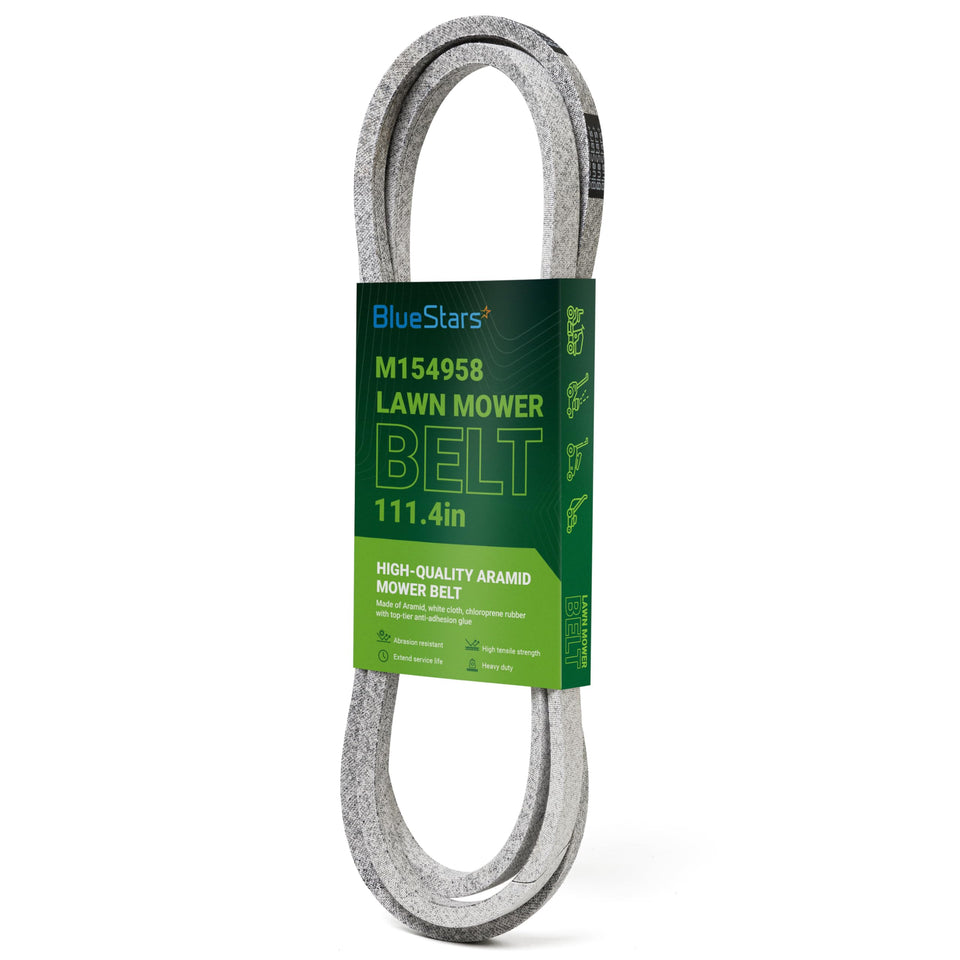BlueStars M154958 deck belt fits 48-inch decks for smooth cutting