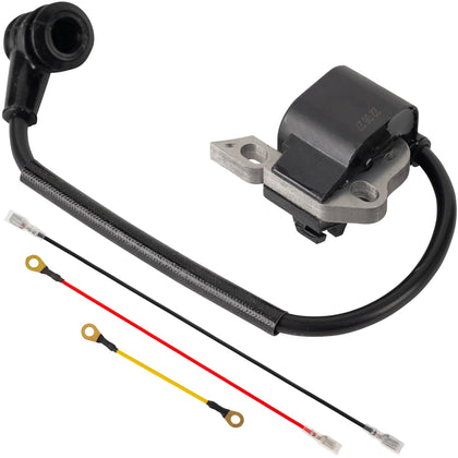 BlueStars MS250 ignition coil for Stihl with front view highlights reliable spark for smoother starts