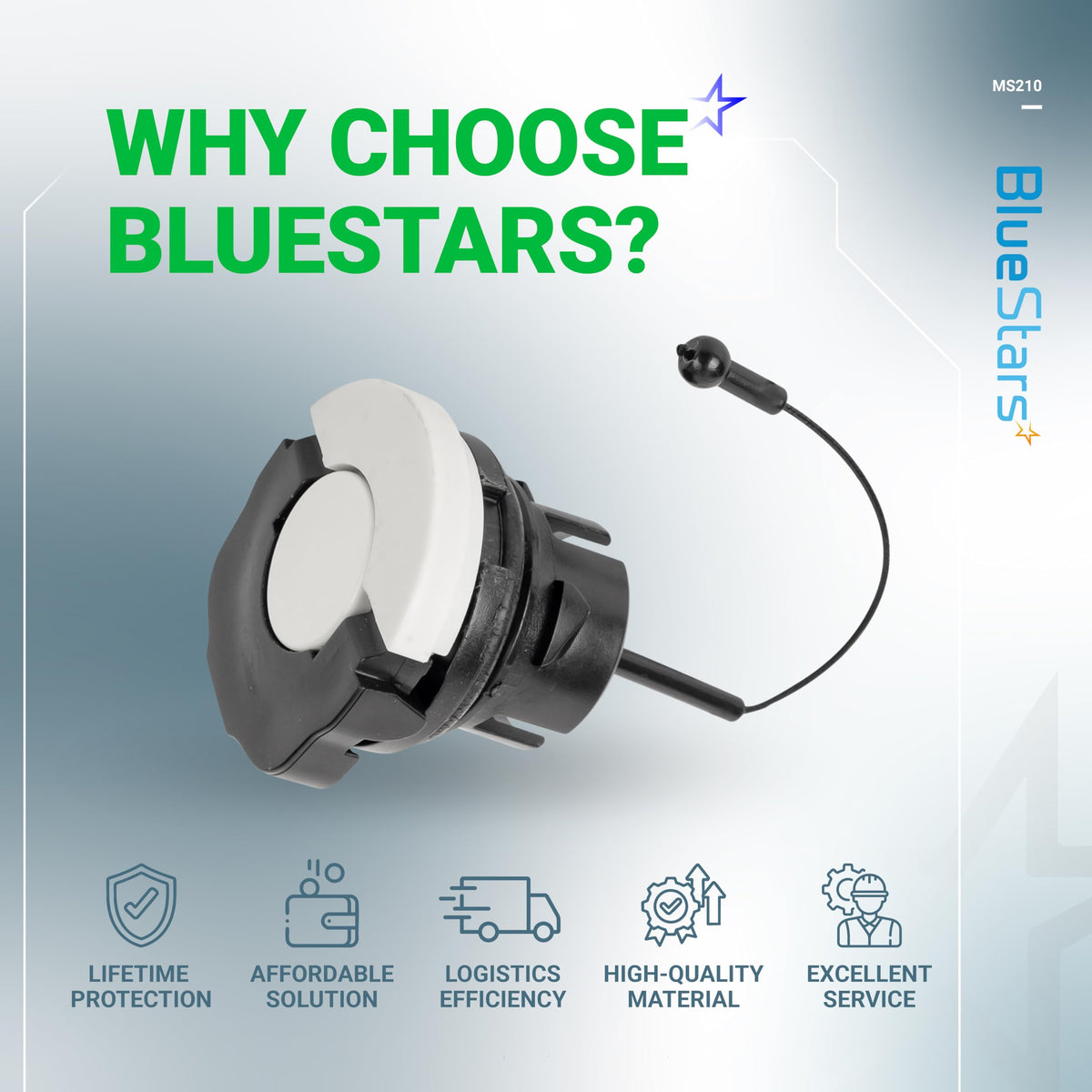 BlueStars oil cap for Stihl MS241 supports reliable oil sealing