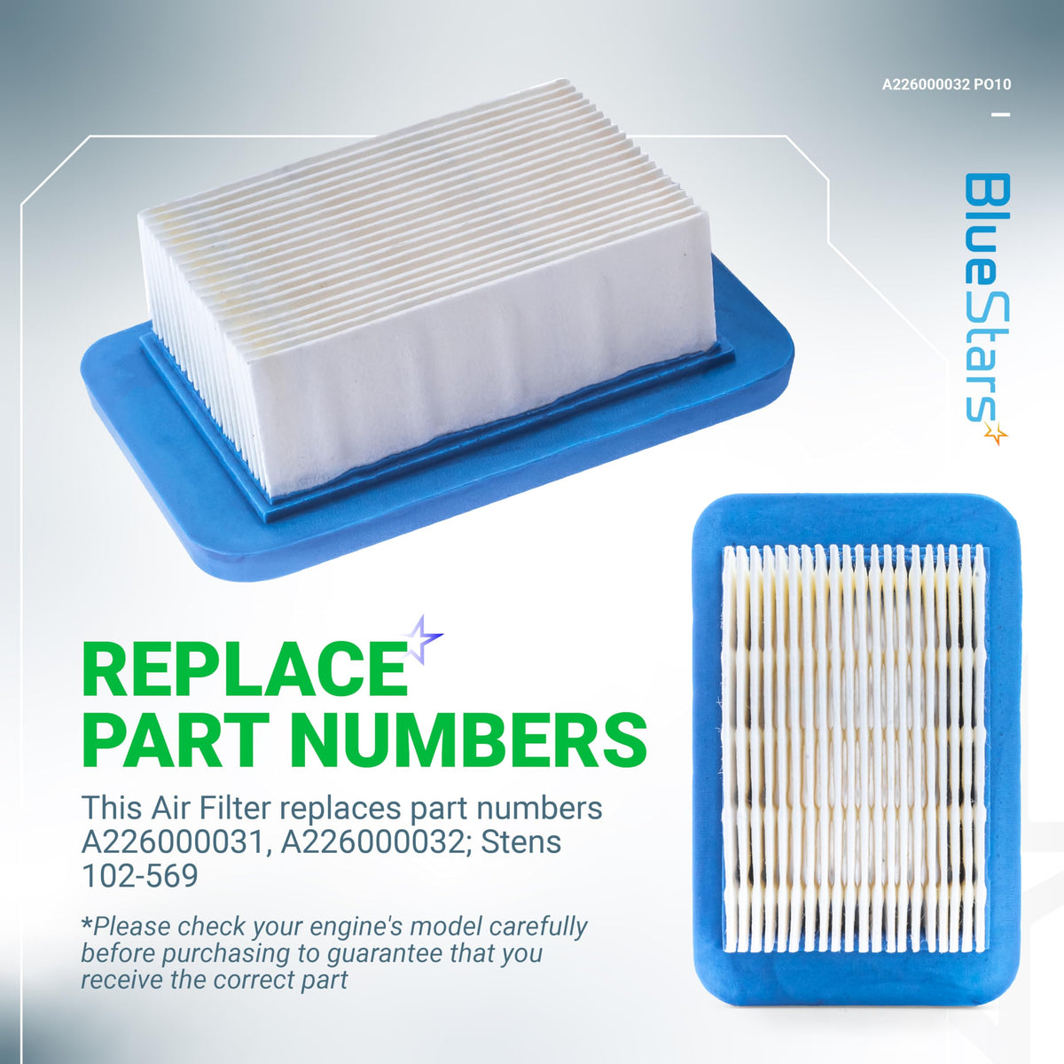 BlueStars sealed packaging ensuring correct fit and protection