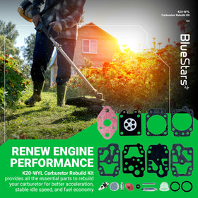 Primer bulb included for BlueStars kit, supporting reliable starts and smooth operation