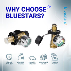 BlueStars protective covers shielding connectors when not in use.