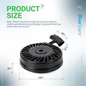 BlueStars recoil starter for Tecumseh 590739 supports reliable engine ignition.