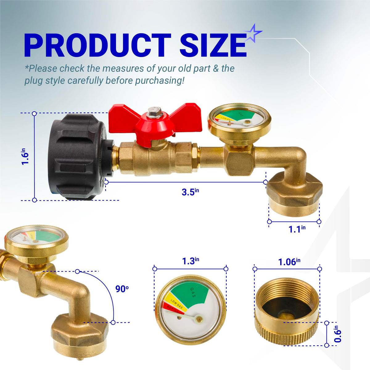 BlueStars solid brass construction resists corrosion for outdoor use