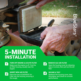BlueStars reliable engine protection via clean air intake