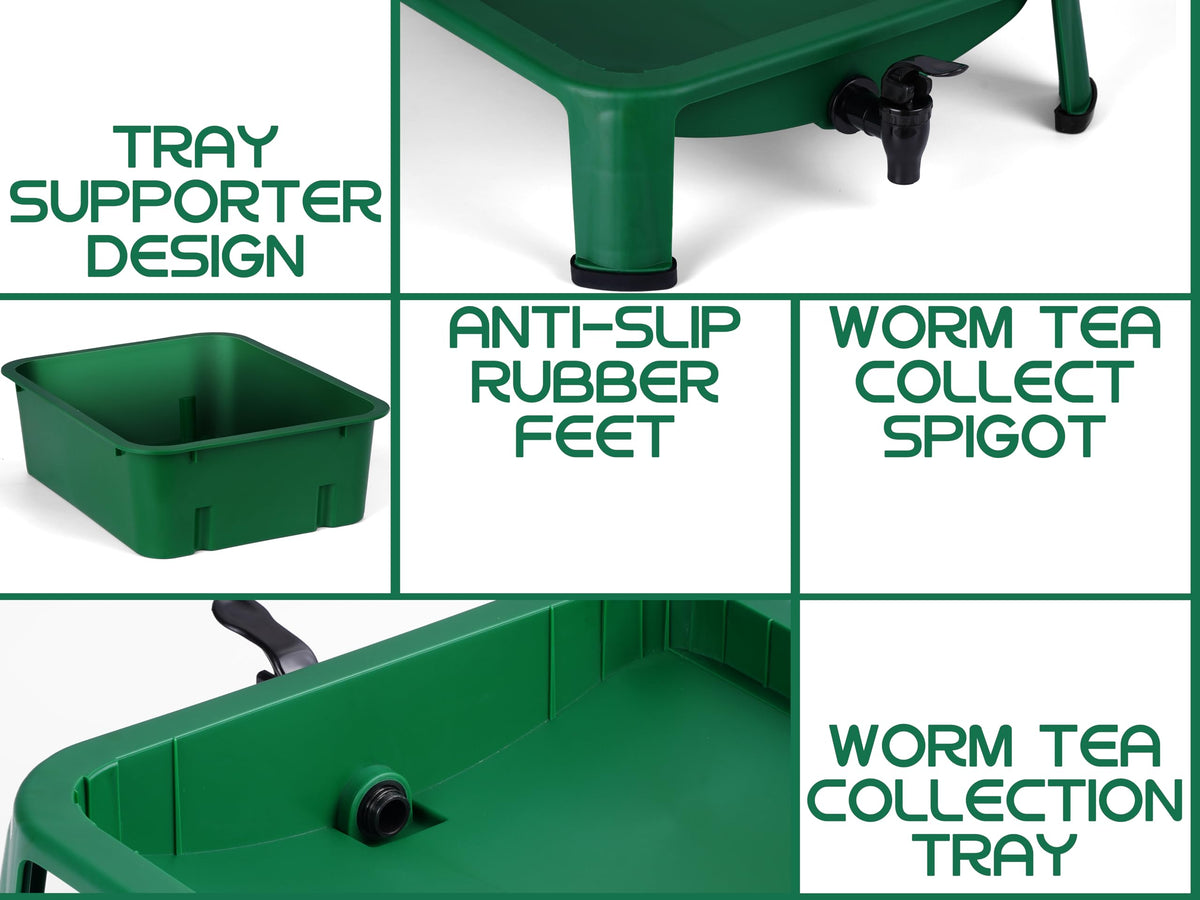 Blütezeit 8gal capacity shown for small-space worm farming.