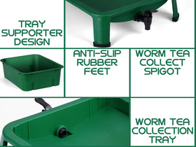 Blütezeit 8gal capacity shown for small-space worm farming.