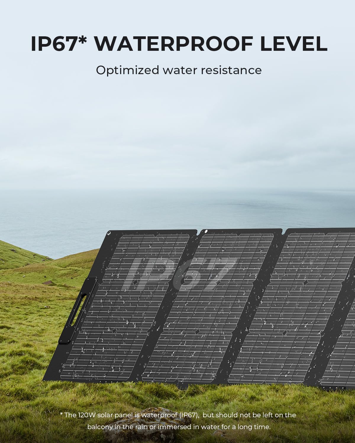 BLUETTI 100W solar panel ideal for outdoor camping and RV use