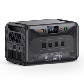BLUETTI Apex 300 front panel display shows status for quick checks