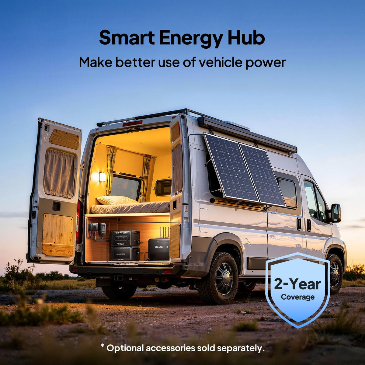 BLUETTI Charger 2 DC panel port supports continuous in-vehicle loads up to 700W.
