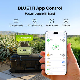 BLUETTI Elite 10 Mini solar charging setup for off-grid use