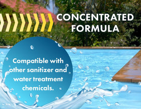 Bluewater Pool Defoamer being poured for easy application.