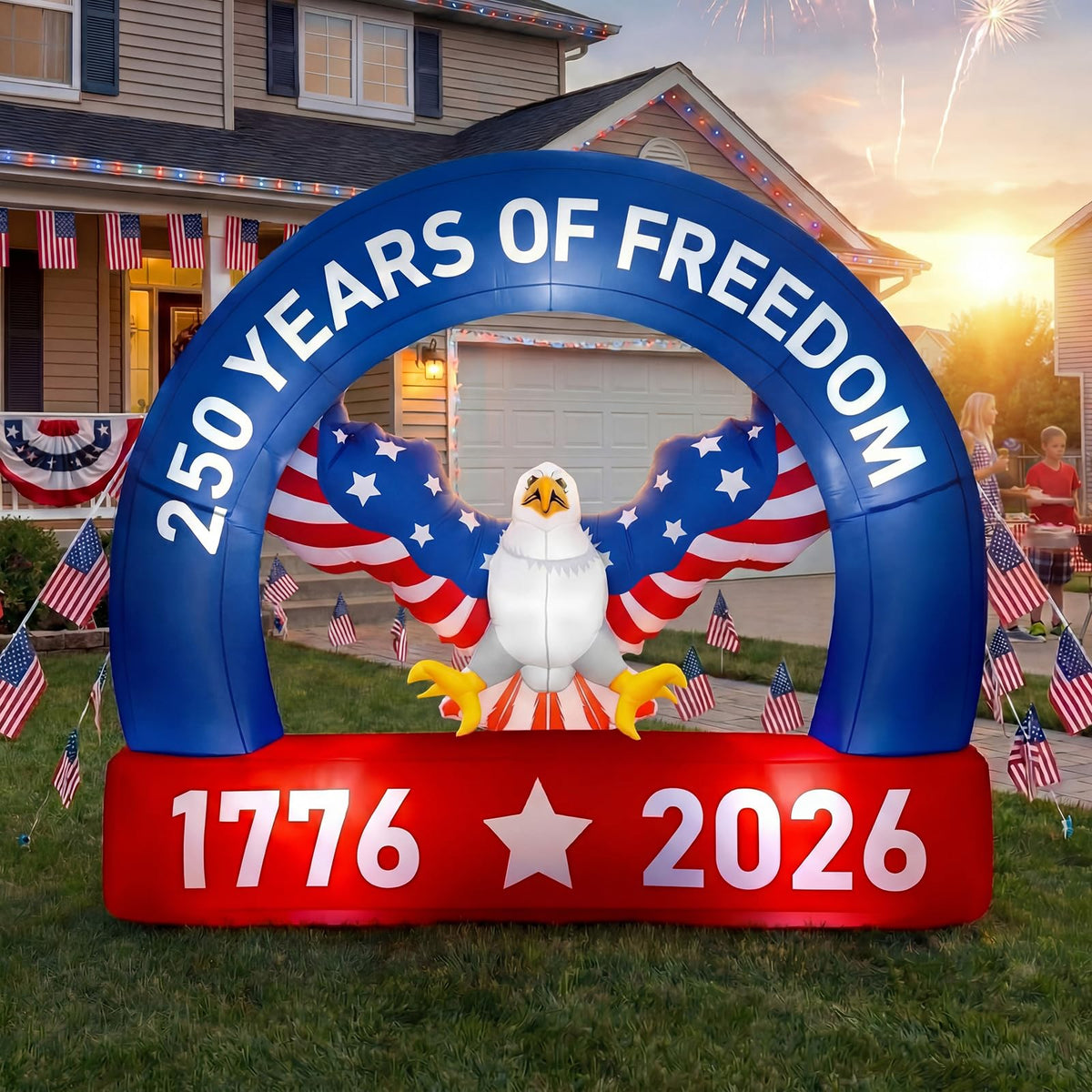 Blueweenly 1776-2026 eagle decor marking 250 years of freedom.