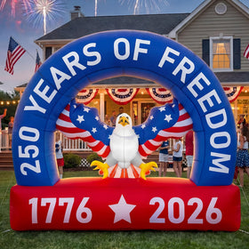 Blueweenly large 5.9ft eagle inflatable with red blue white accents.