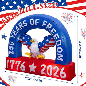 Blueweenly bald eagle patriotic inflatable for outdoor yard displays.