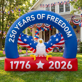 Blueweenly eagle inflatable with stakes included for easy setup.