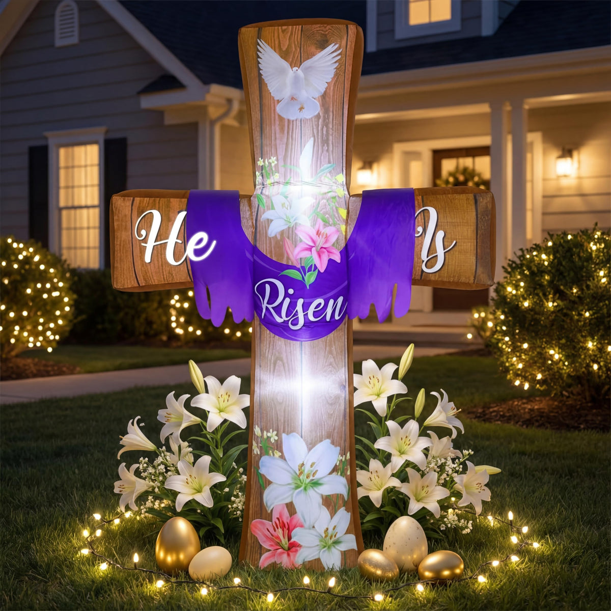 Blueweenly Easter display for porch or lawn celebrations.