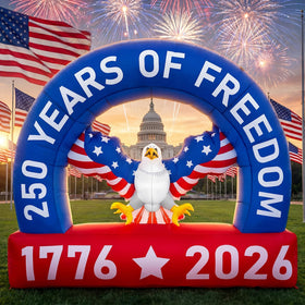 Blueweenly red white blue eagle inflatable ideal for patriotic celebrations.