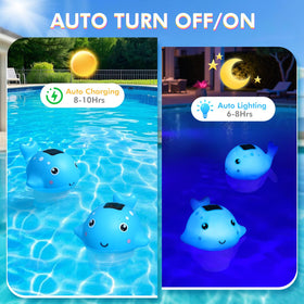 Blufree Whale solar-powered lights illuminate the water without batteries