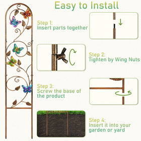 Blulu 60-inch garden trellis provides ample planting space.
