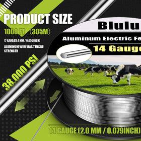 Blulu aluminum-magnesium alloy wire close-up showing strength and weather resistance.