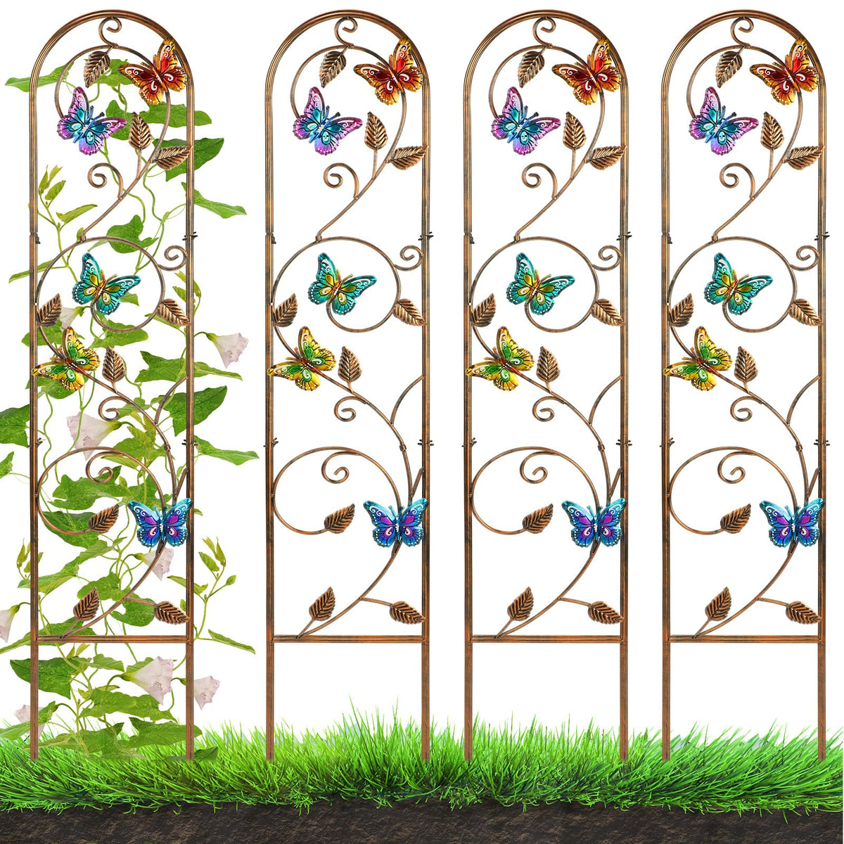 Blulu butterfly garden trellis arch supports climbing plants beautifully.
