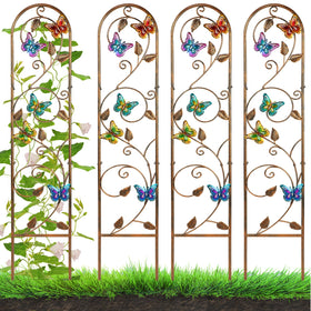 Blulu butterfly garden trellis arch supports climbing plants beautifully.