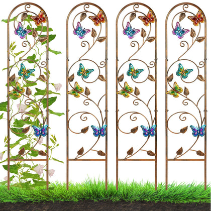 Blulu butterfly garden trellis arch supports climbing plants beautifully.