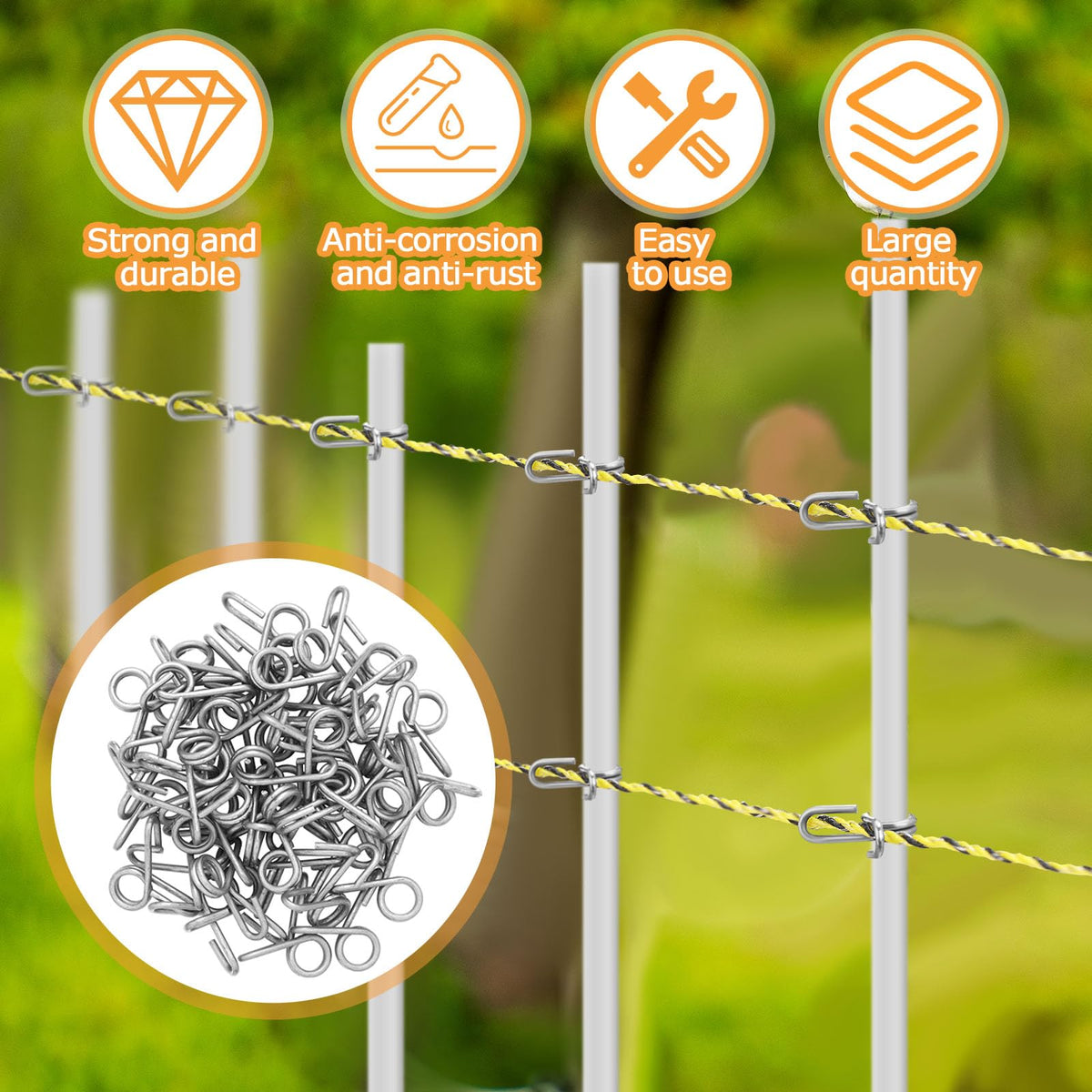 Blulu durable clip resists weather and outdoor conditions.