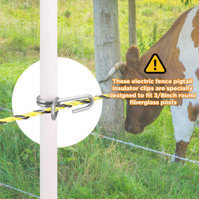 Blulu fence post wire clip aiding pet fencing with easy mounting.