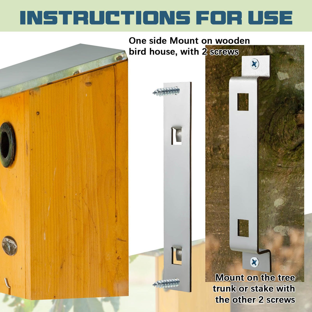 Blulu galvanized steel bracket close-up highlighting rust-proof finish for all-weather durability.