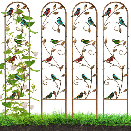 Blulu hummingbird trellis 60in height and 11in width forming a sturdy vertical garden backdrop