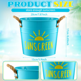 Blulu poolside basket in blue and white design enhances outdoor decor